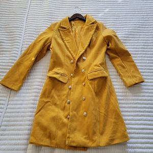 Women's medium mustard yellow coat